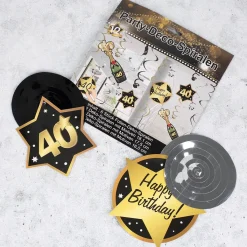 Party-Deko-Spiralen zum 40. Geburtstag - Star