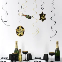 Party-Deko-Spiralen zum 50. Geburtstag - Star