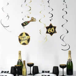 Party-Deko-Spiralen zum 60. Geburtstag - Star