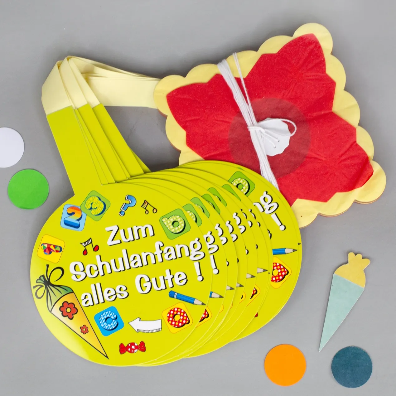 Party Girlande zum Schulanfang | Dekoration für Einschulung