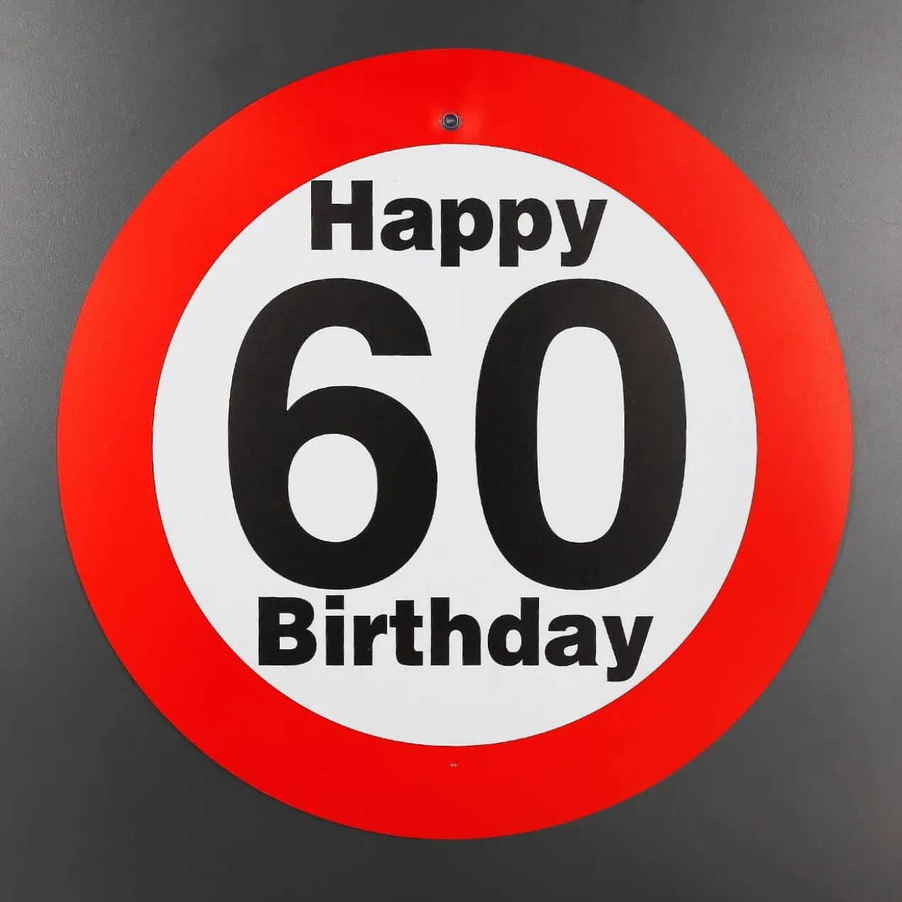 Partyschild mit Saugnapf zum 60. Geburtstag