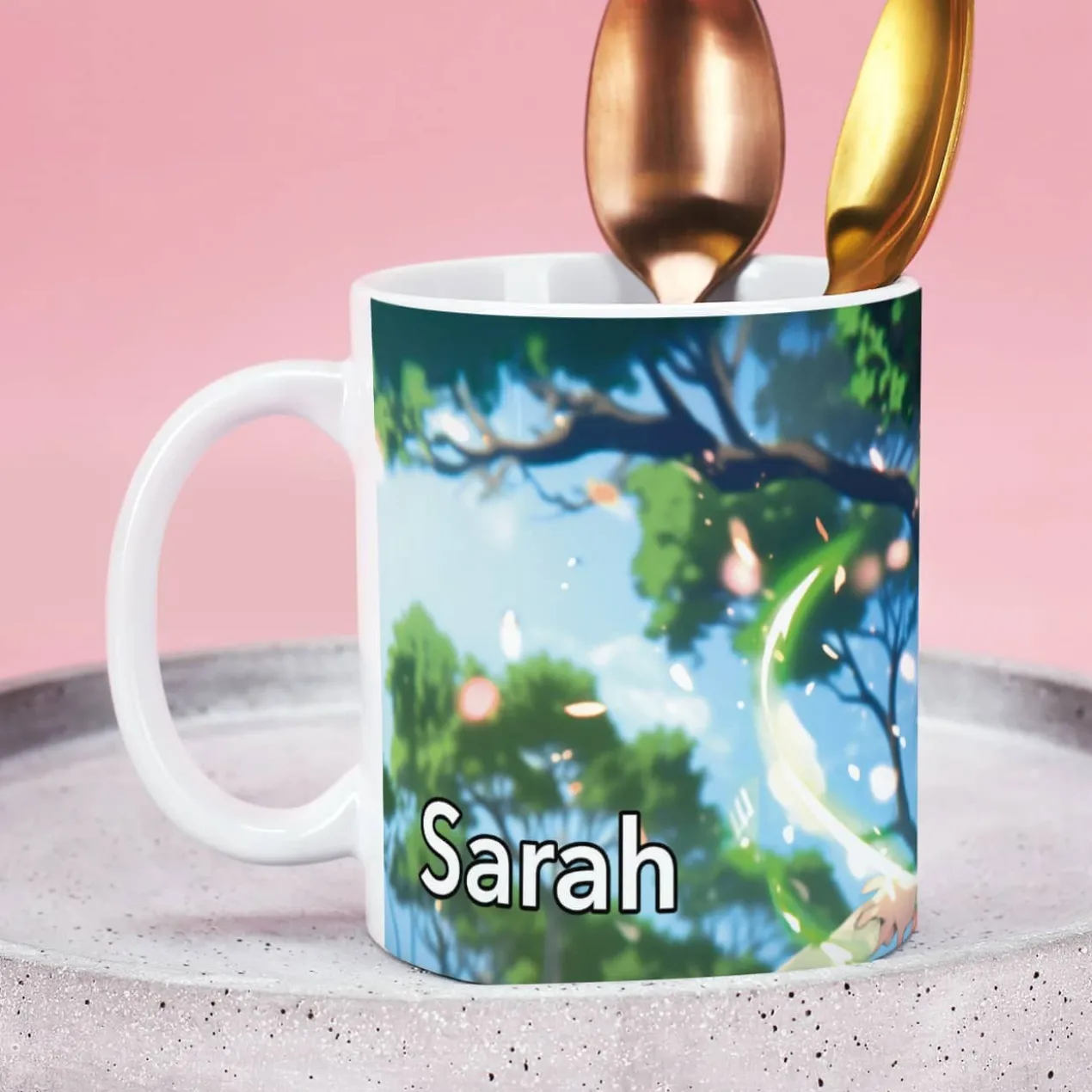 Persönliche Anime-Tasse mit Lieblingsfigur und Wunschname