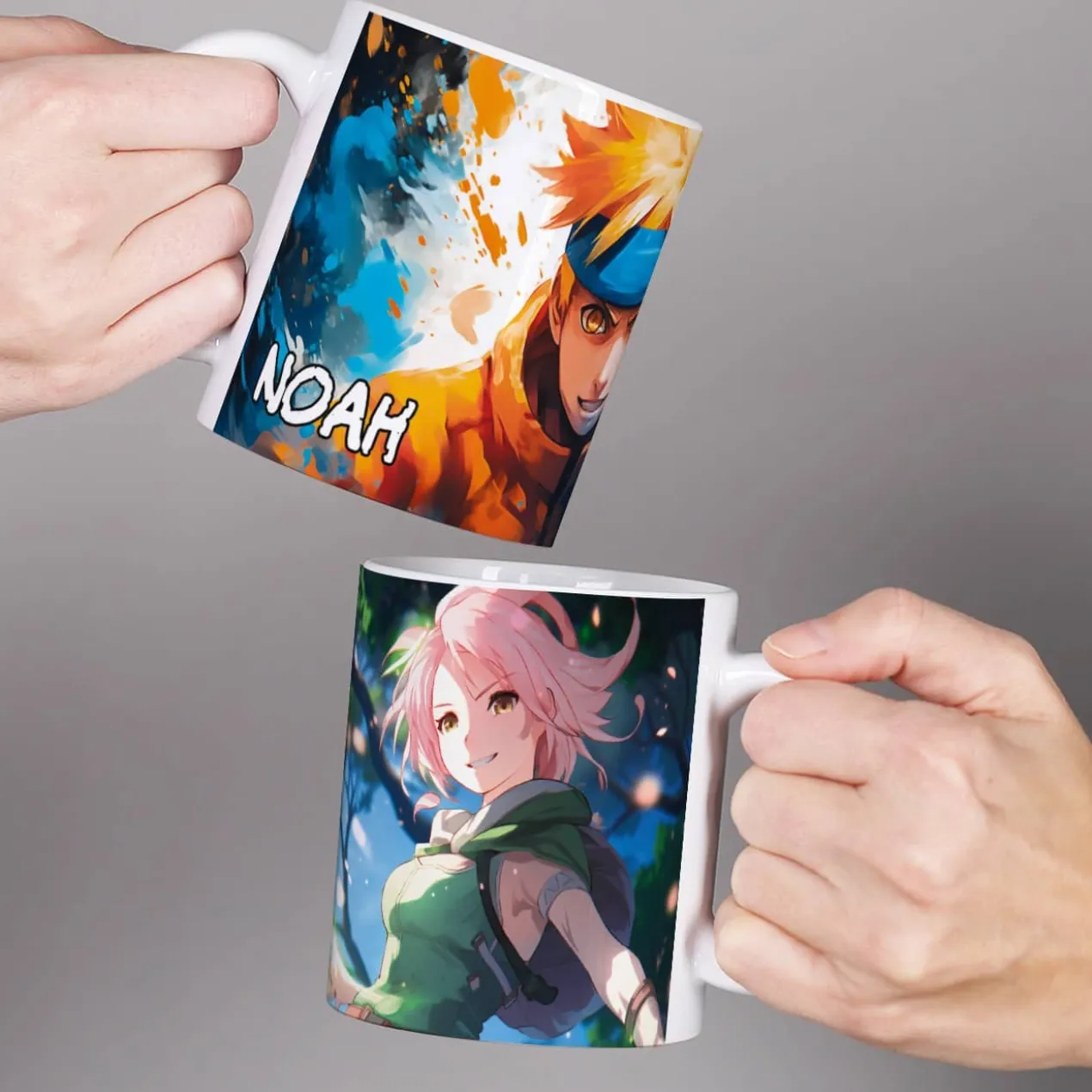Persönliche Anime-Tasse mit Lieblingsfigur und Wunschname