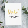 Persönliche Dankeskarte zur Hochzeit mit Fotos