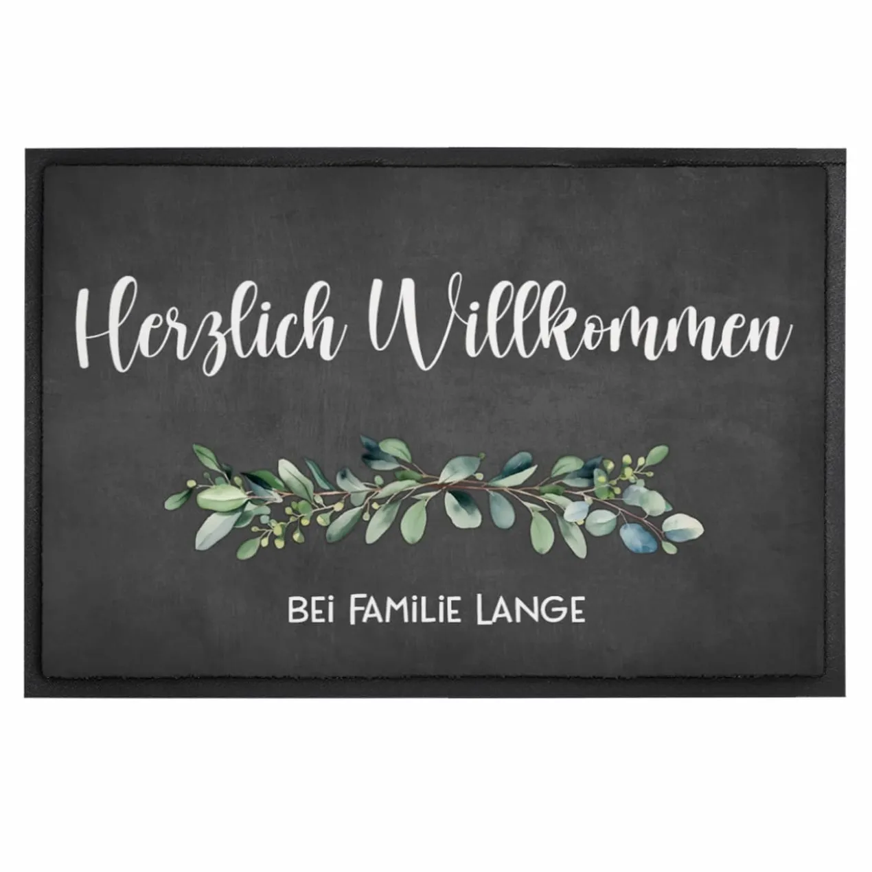 Persönliche Eukalyptus-Fußmatte mit Ihrem Text - 2 Größen auswählbar
