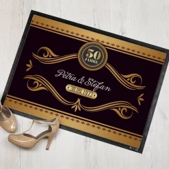 Persönliche Fußmatte zur Goldenen Hochzeit