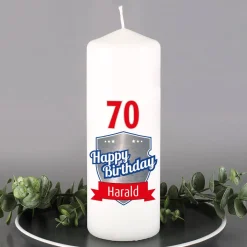 Persönliche Kerze zum Geburtstag mit Name und Alter