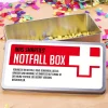 Persönliche Notfall Box aus Metall mit Ihrem Wunschtext gestaltet