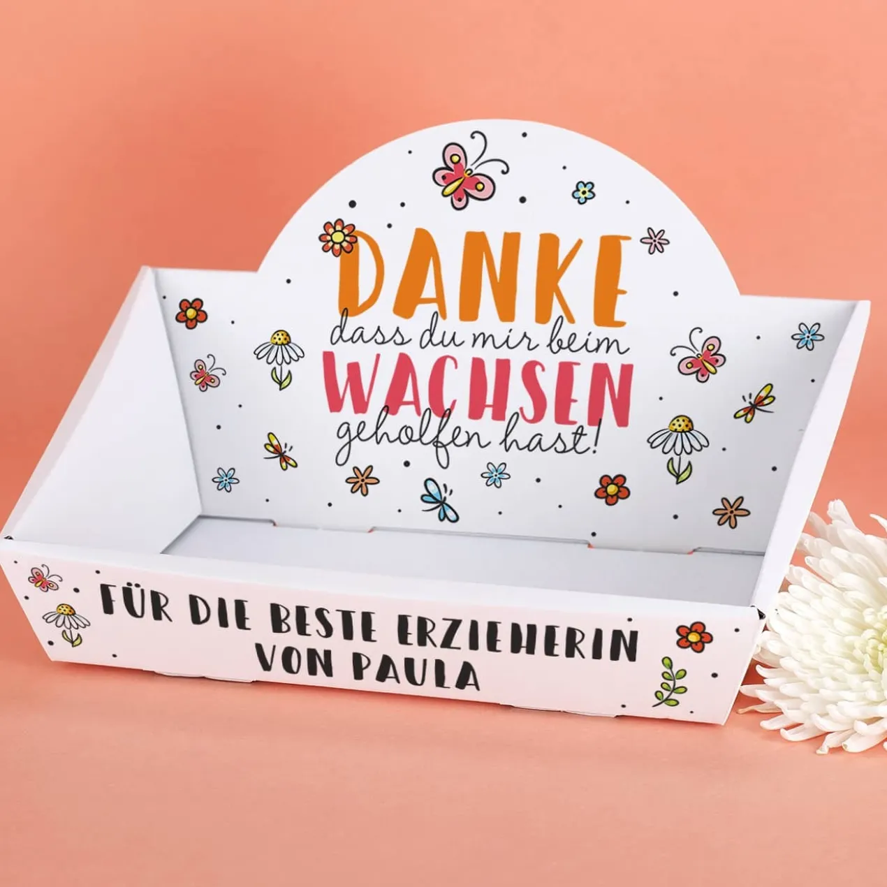 Persönlicher Geschenkkorb für Erzieher oder Lehrer