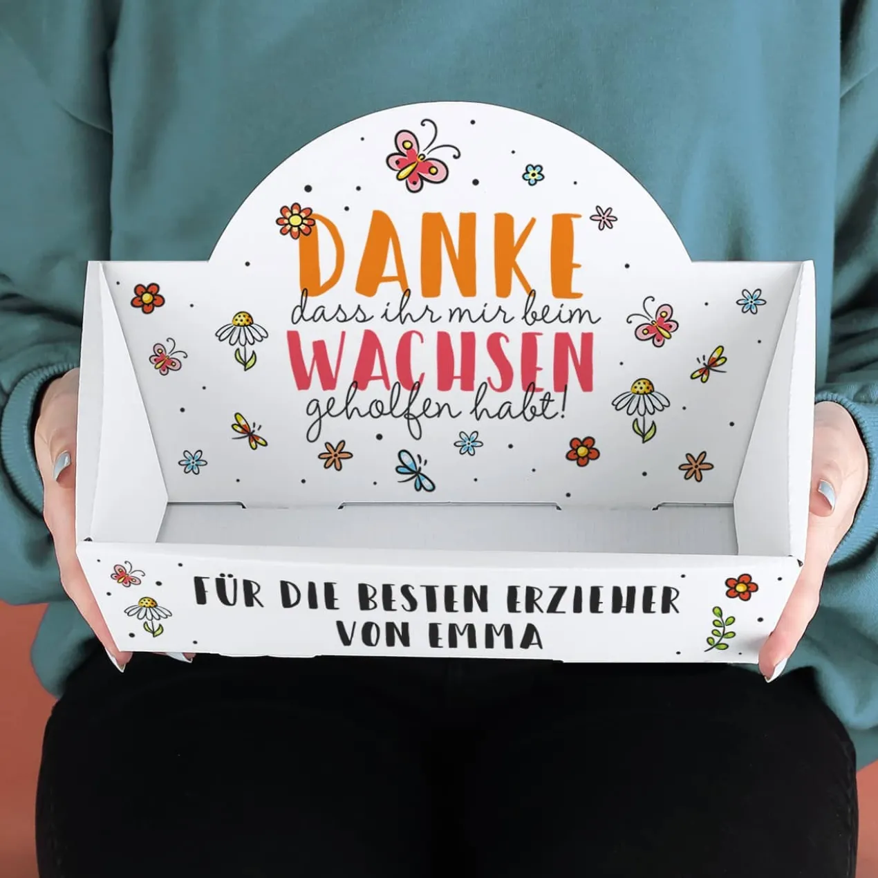 Persönlicher Geschenkkorb für Erzieher oder Lehrer