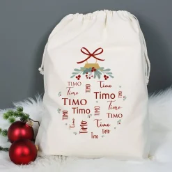 Persönlicher Nikolaussack - Weihnachtssack mit Name bedruckt