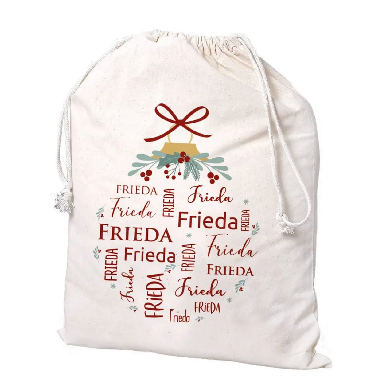 Persönlicher Nikolaussack - Weihnachtssack mit Name bedruckt