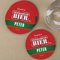 Persönlicher Untersetzer für das Feierabendbier