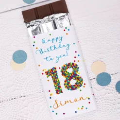Persönliche Schokolade zum 18. Geburtstag, 100 g