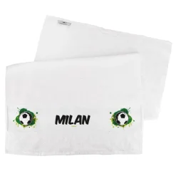 Persönliches Handtuch mit Fußballmotiv und Name