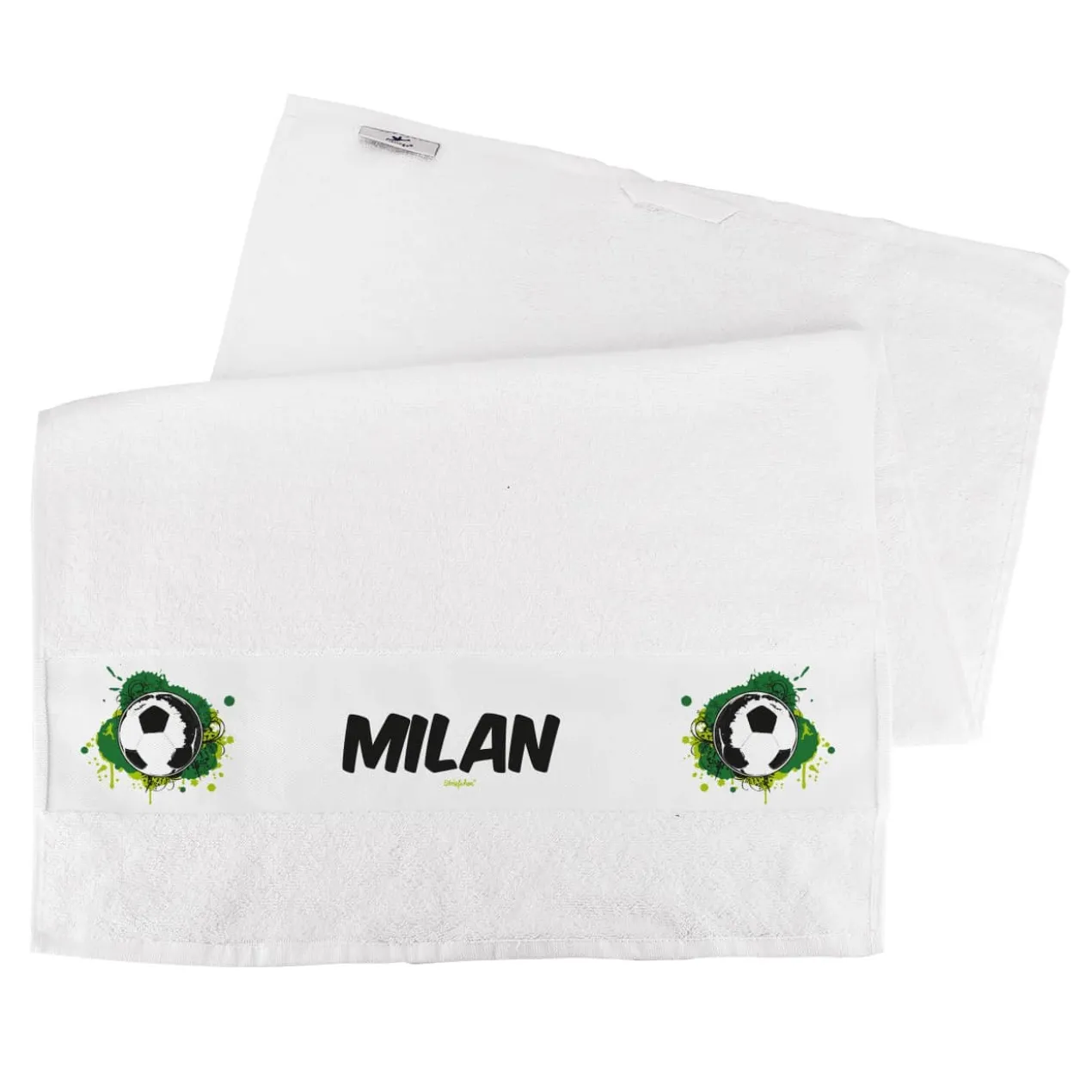 Persönliches Handtuch mit Fußballmotiv und Name