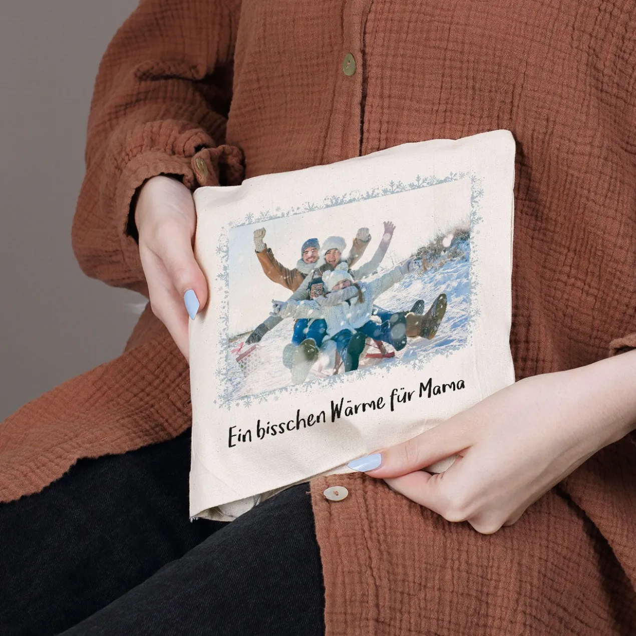 Persönliches Kirschkernkissen mit Ihrem Foto bedruckt