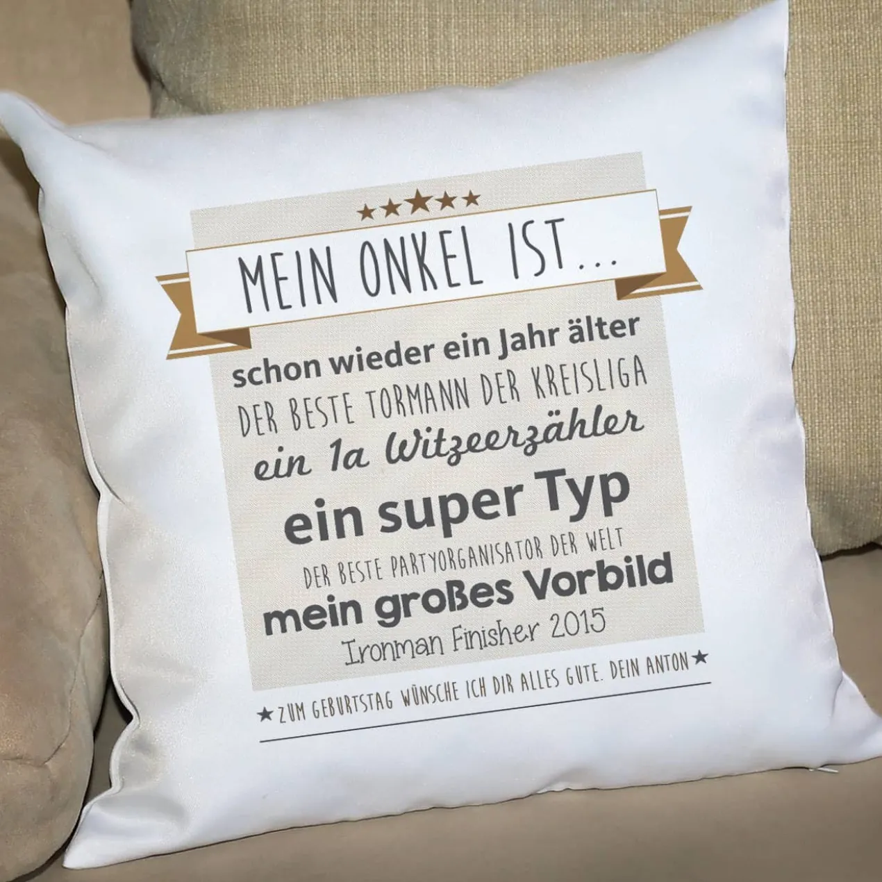 persönliches Kissen - Du bist etwas Besonderes, weil...