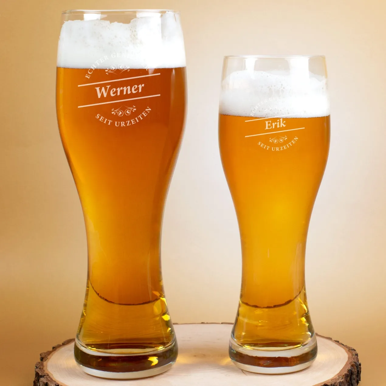 Persönliches Leonardo Weizenbierglas mit Wunschname in zwei Größen