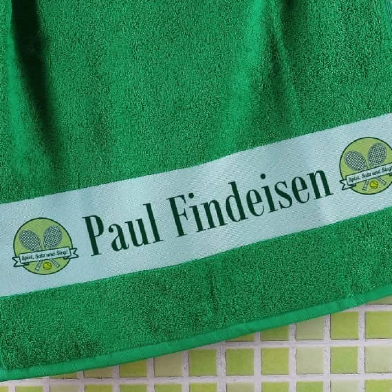 Persönliches Tennis - Handtuch mit Name
