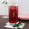 Persönliches Trinkglas mit Hibiskusblüte