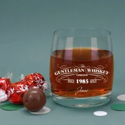 Persönliches Whiskyglas Geschenkset - Gentleman Whisky