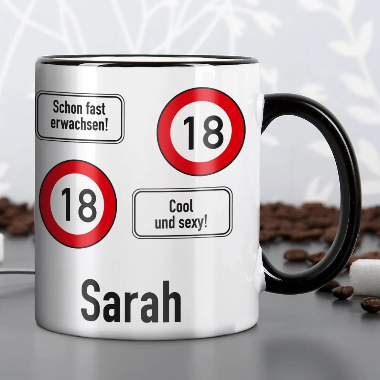 Persönliche Tasse - Achtung 18