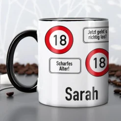 Persönliche Tasse - Achtung 18