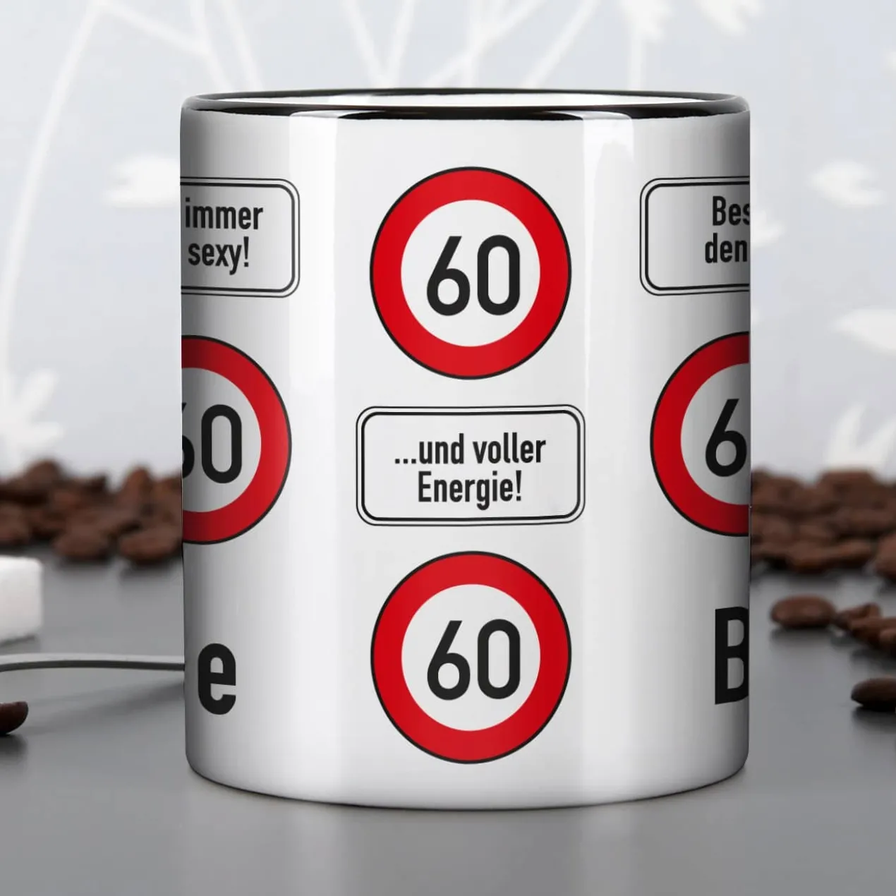 Persönliche Tasse - Achtung 60