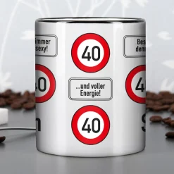 Persönliche Tasse - Achtung 40