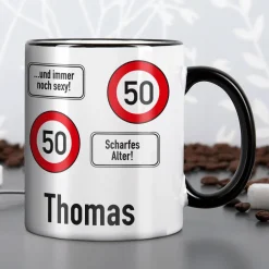 Persönliche Tasse - Achtung 50
