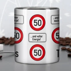 Persönliche Tasse - Achtung 50