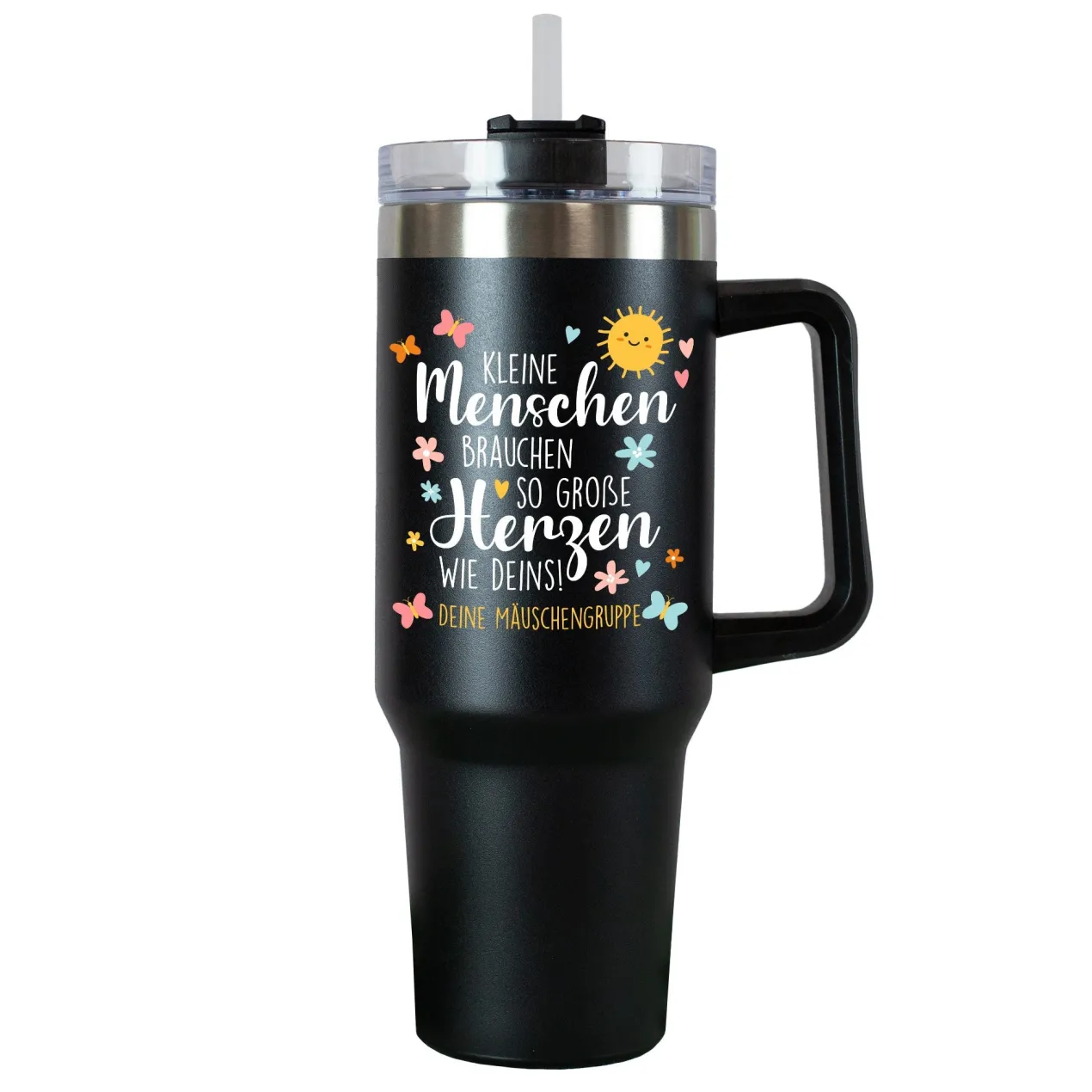 Personalisierbarer Thermobecher XXL als Geschenk für Erzieherinnen & Lehrer | 1,2 Liter Cup