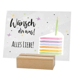 Personalisierbares Acrylschild zum Geburtstag | Perfekt als Geldgeschenk | Tortenmotiv