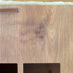 Personalisierbares clipfritz Katzenhaus aus Holz mit Fenster & Kissen | Geschenk für Katzen