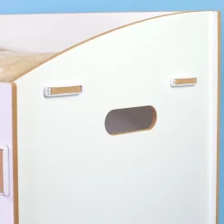 Personalisierbares clipfritz Katzenhaus aus Holz mit Fenster & Kissen | Geschenk für Katzen