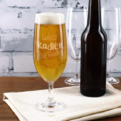Personalisierbares Geschenkset für Radler mit Gösser NaturRadler, Bierglas & Geschenkbox