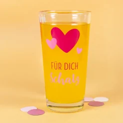 Personalisierbares Trinkglas mit Herz-Motiv | 380 ml Glas von Ritzenhoff & Breker