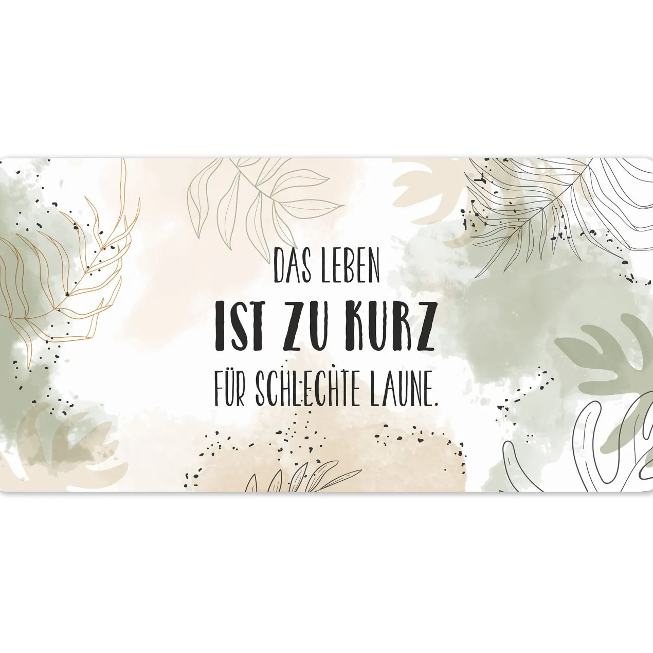 Personalisierbares XXL Mousepad mit Pflanzen-Motiv | Schreibtischunterlage mit Wunschtext