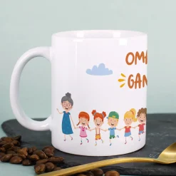 Personalisierbare Tasse für Familien, Erzieher & Lieblingsmenschen mit bis zu 10 Kindern | Gang
