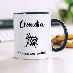 Personalisierbare Tasse mit Hobby-Motiven | Schriftart und Motiv wählbar