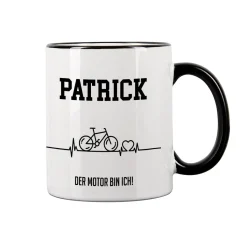 Personalisierbare Tasse mit Hobby-Motiven | Schriftart und Motiv wählbar