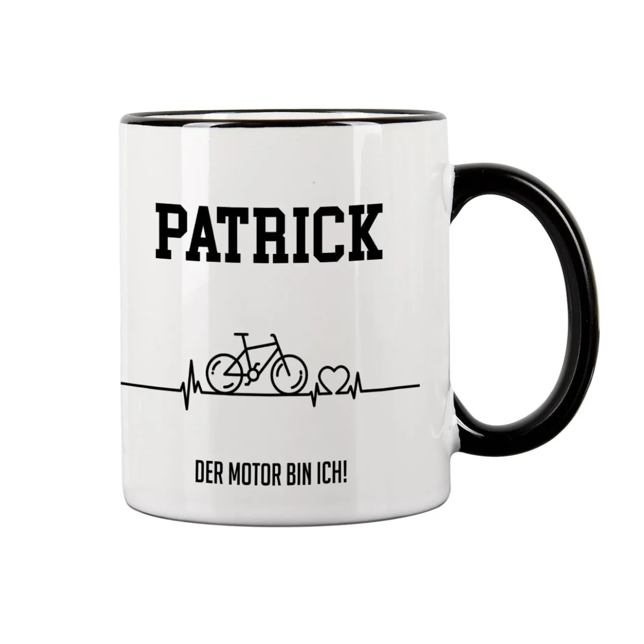 Personalisierbare Tasse mit Hobby-Motiven | Schriftart und Motiv wählbar