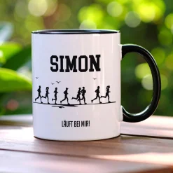 Personalisierbare Tasse mit Hobby-Motiven | Schriftart und Motiv wählbar