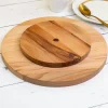 Personalisierbare Tortenplatte drehbar aus Holz mit Gravur | 30 cm | Servierplatte zur Hochzeit