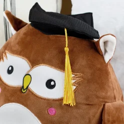 Personalisierte Abi-Eule 'Viel Glück' mit Wunschtext | Kuscheltier zum Schulabschluss & Abitur