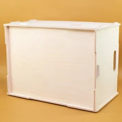 Personalisierte Allzweckbox BOB aus Holz von clipfritz mit Wunschtext | Stapelbare Aufbewahrungsbox