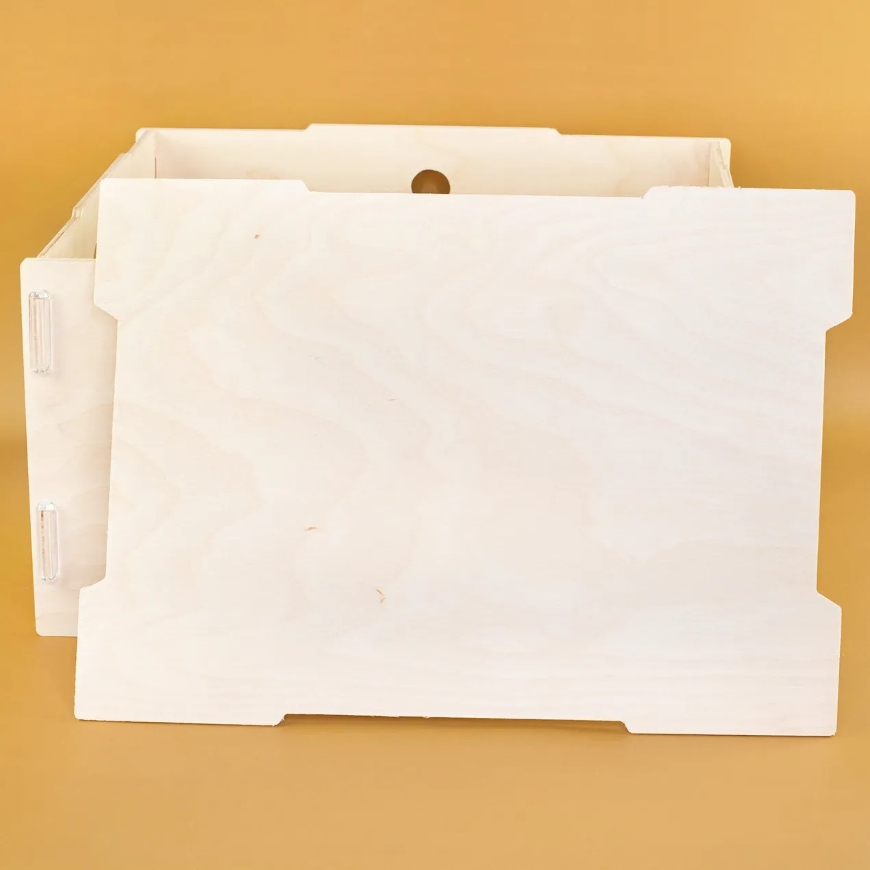 Personalisierte Allzweckbox BOB aus Holz von clipfritz mit Wunschtext | Stapelbare Aufbewahrungsbox