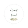 Personalisierte Aufkleber für Einladungen zur Hochzeit im 24er Set | Zweig-Motiv