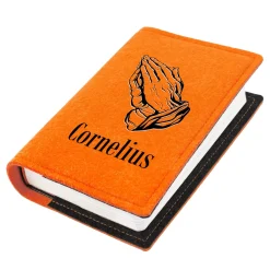 Personalisierte Buchhülle für Gotteslob mit Motiv betende Hände & Name | Hülle für Gesangbuch & Bibel